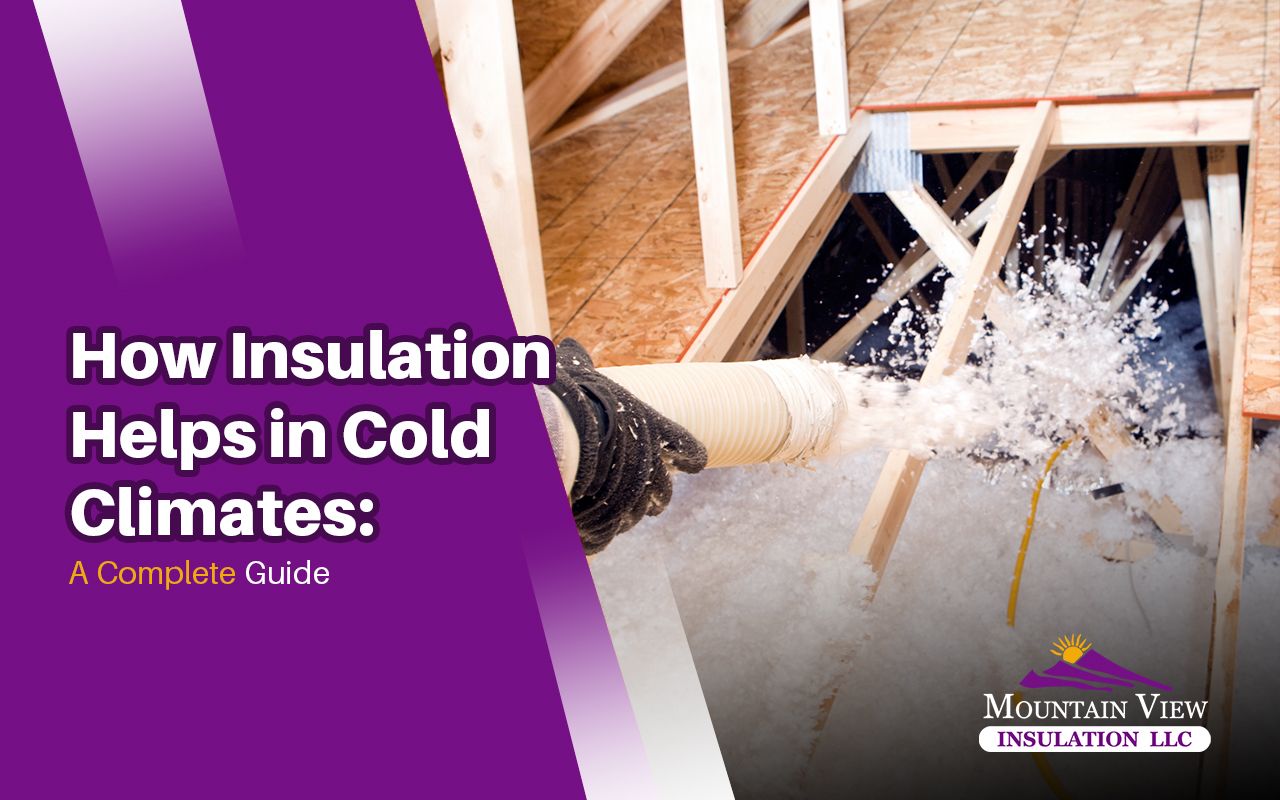 Attic insulation preventing heat loss in winter