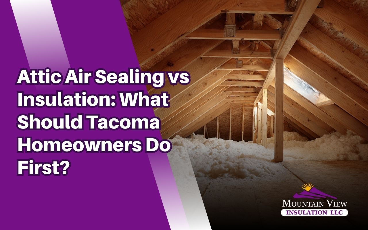 Fresh attic insulation installed after sealing in Attic Air Sealing vs Insulation: What Should Tacoma Homeowners Do First?