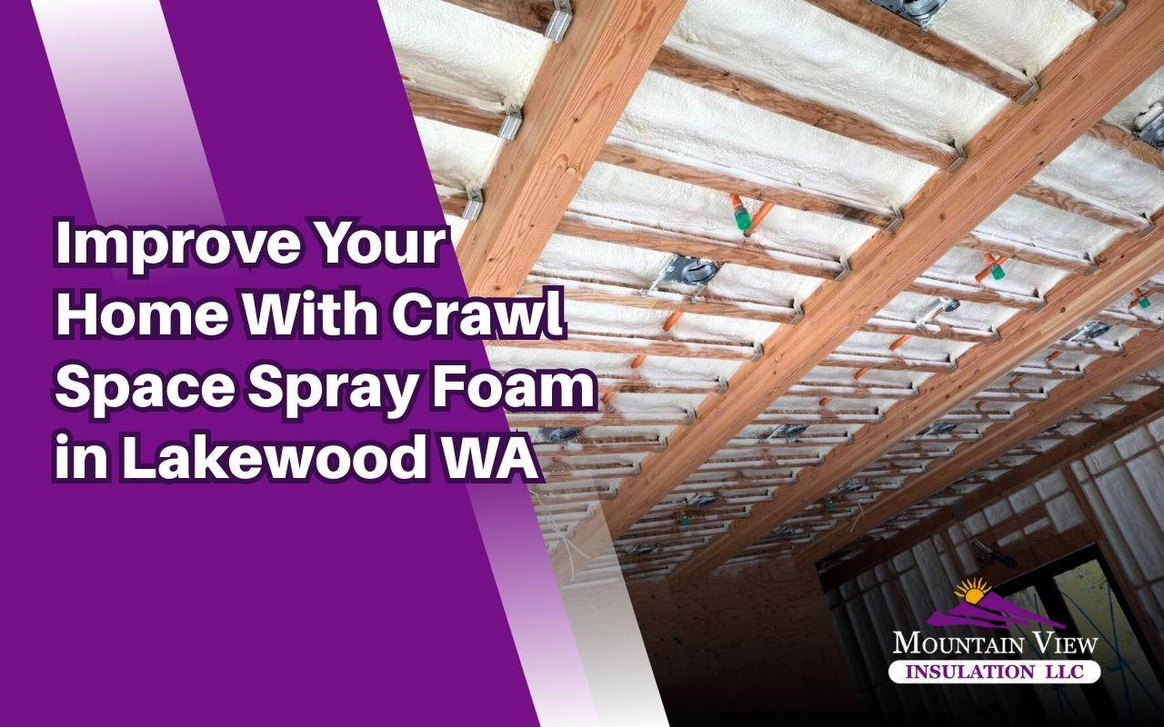 Crawl space spray foam in Lakewood WA applied in a commercial crawl space for improved sealing and comfort.