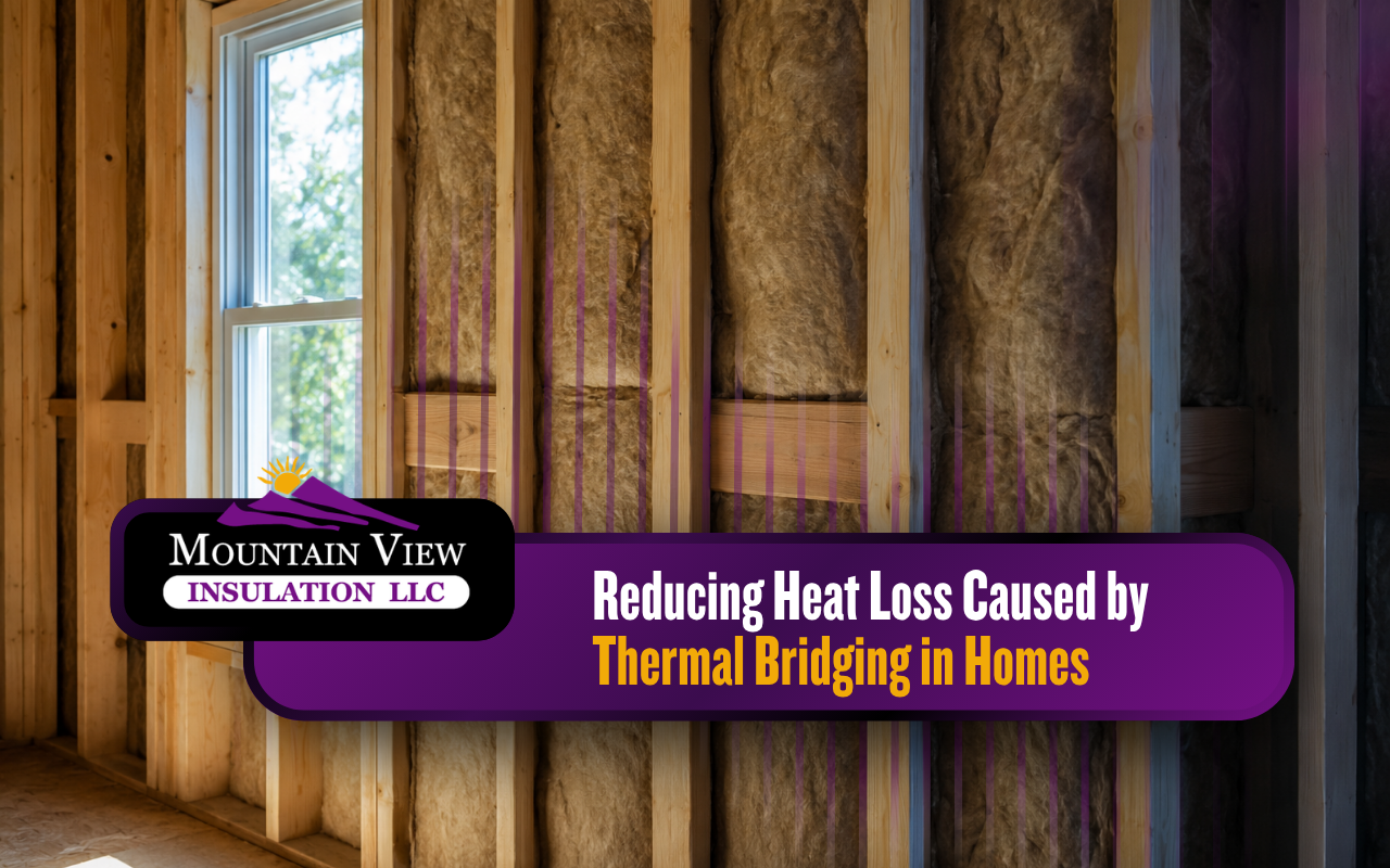 Thermal bridging in homes caused by wall framing