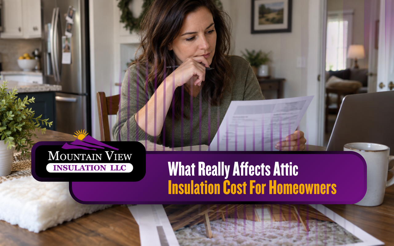 Homeowner reviewing attic insulation cost before planning an upgrade